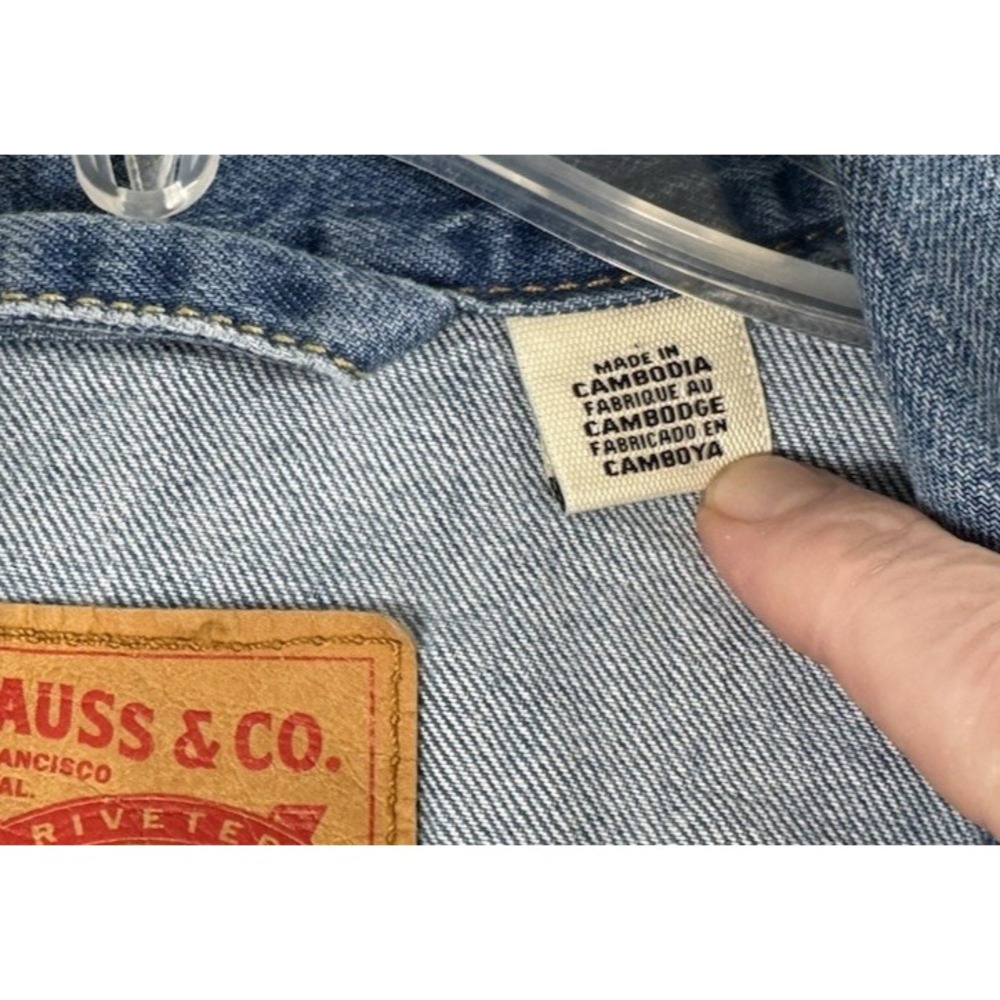 Levi's Trucker Jacket Mens XXL *Fits XL* Faded Wash Outerwear Classic Button Up - Picture 9 of 16